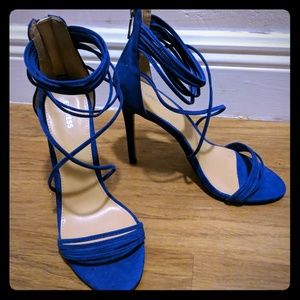 Express Cobalt Strappy Heels